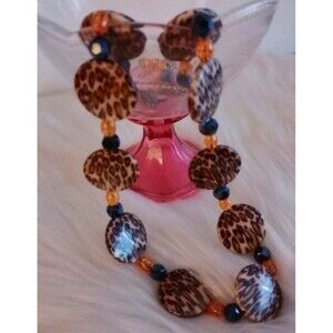Colorful Cheetah Beaded Necklace Fashion Jewelry New